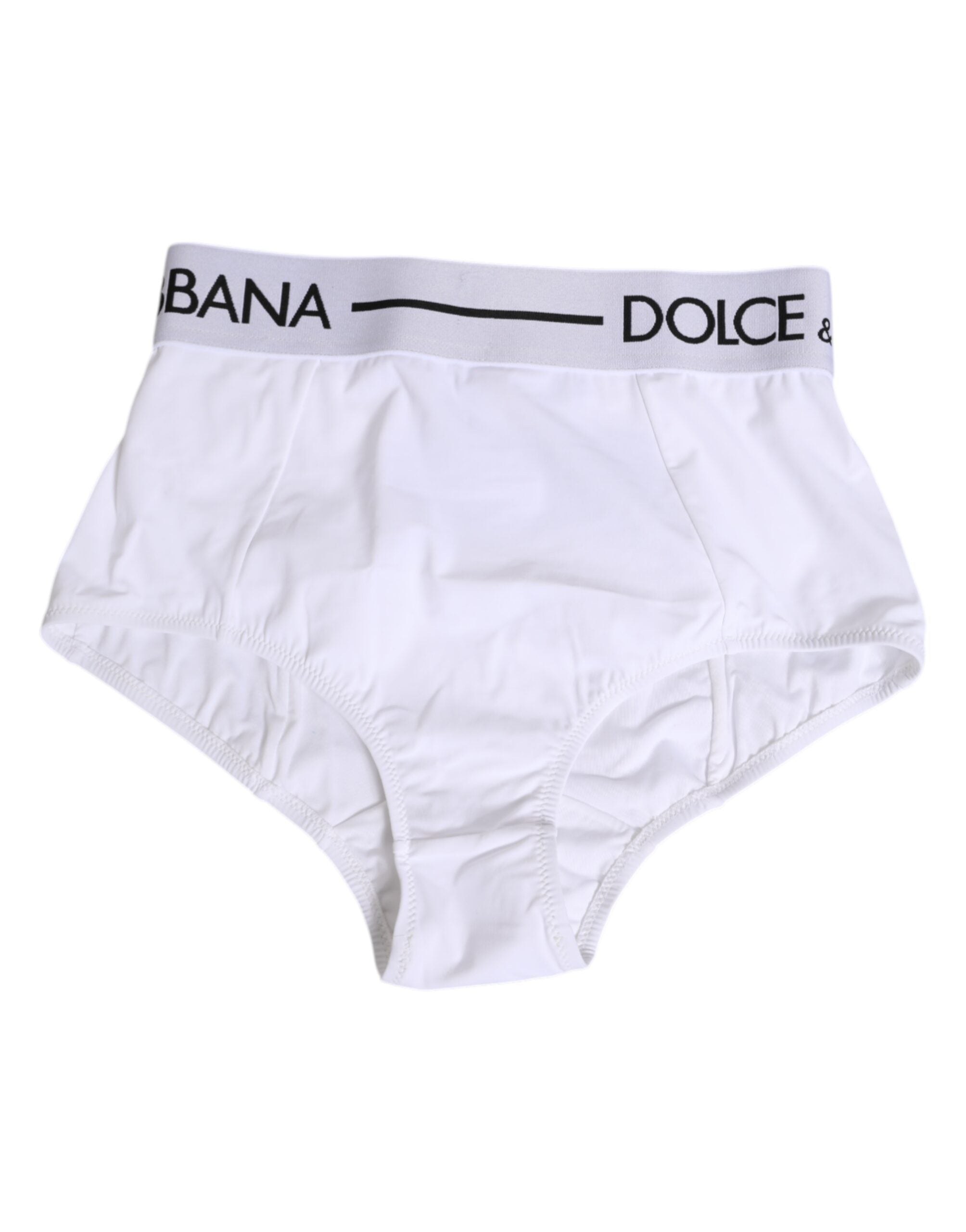 Dolce & Gabbana White Nylon Logo Waistband Panty Underwear