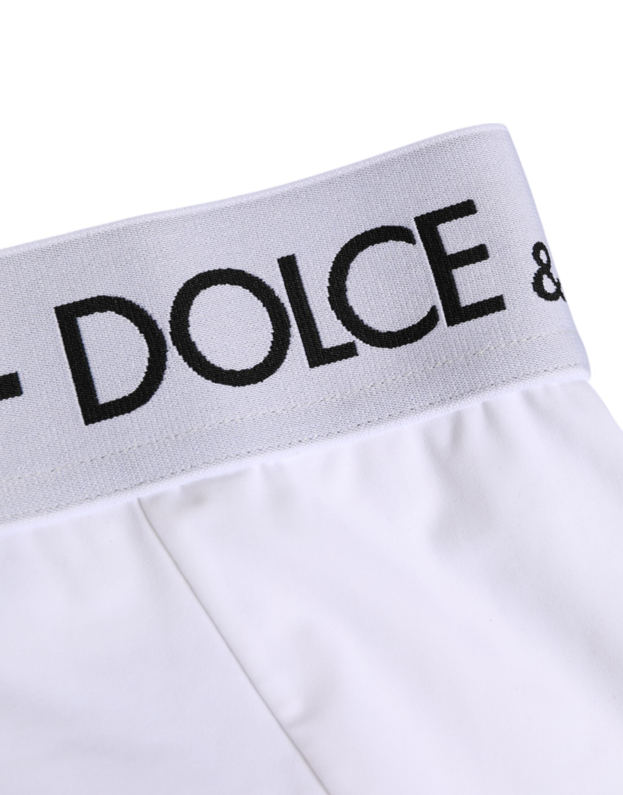 Dolce & Gabbana White Nylon Logo Waistband Panty Underwear
