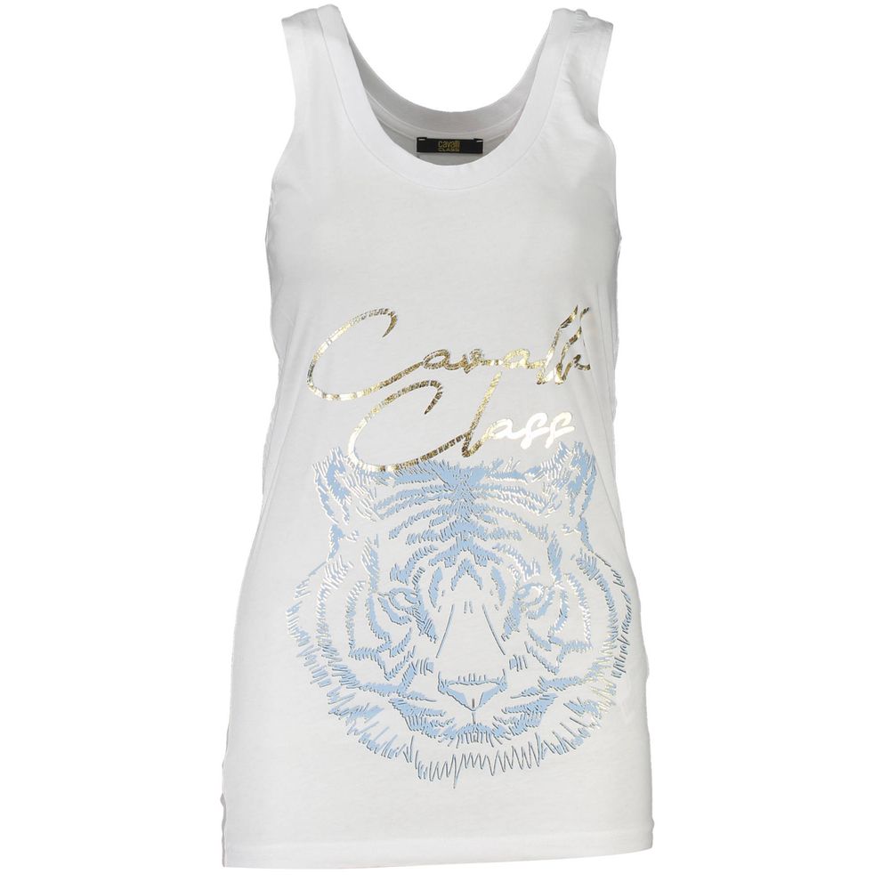 Cavalli Class White Cotton Women Tank Top