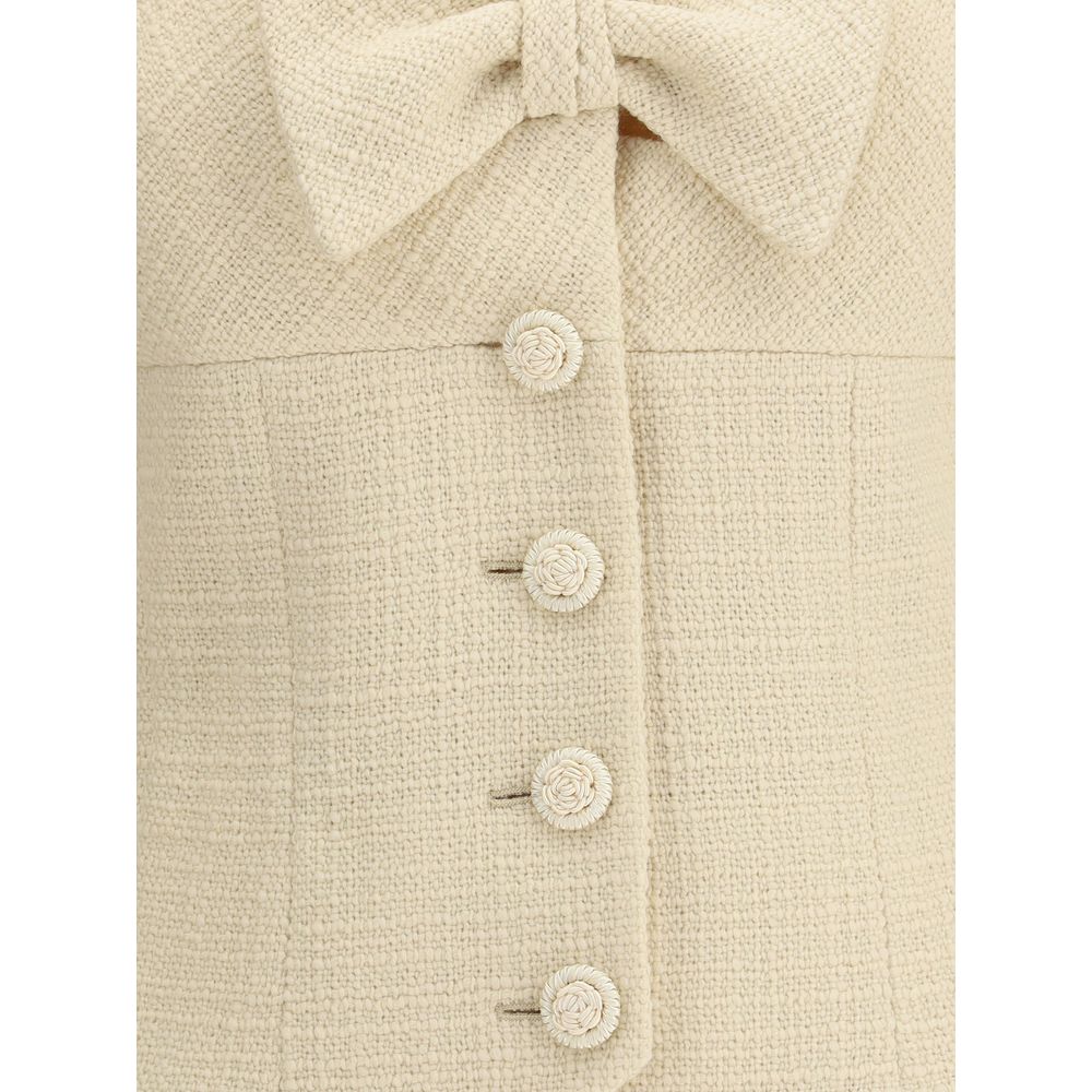 Valentino Cream Fleece Wool Coat