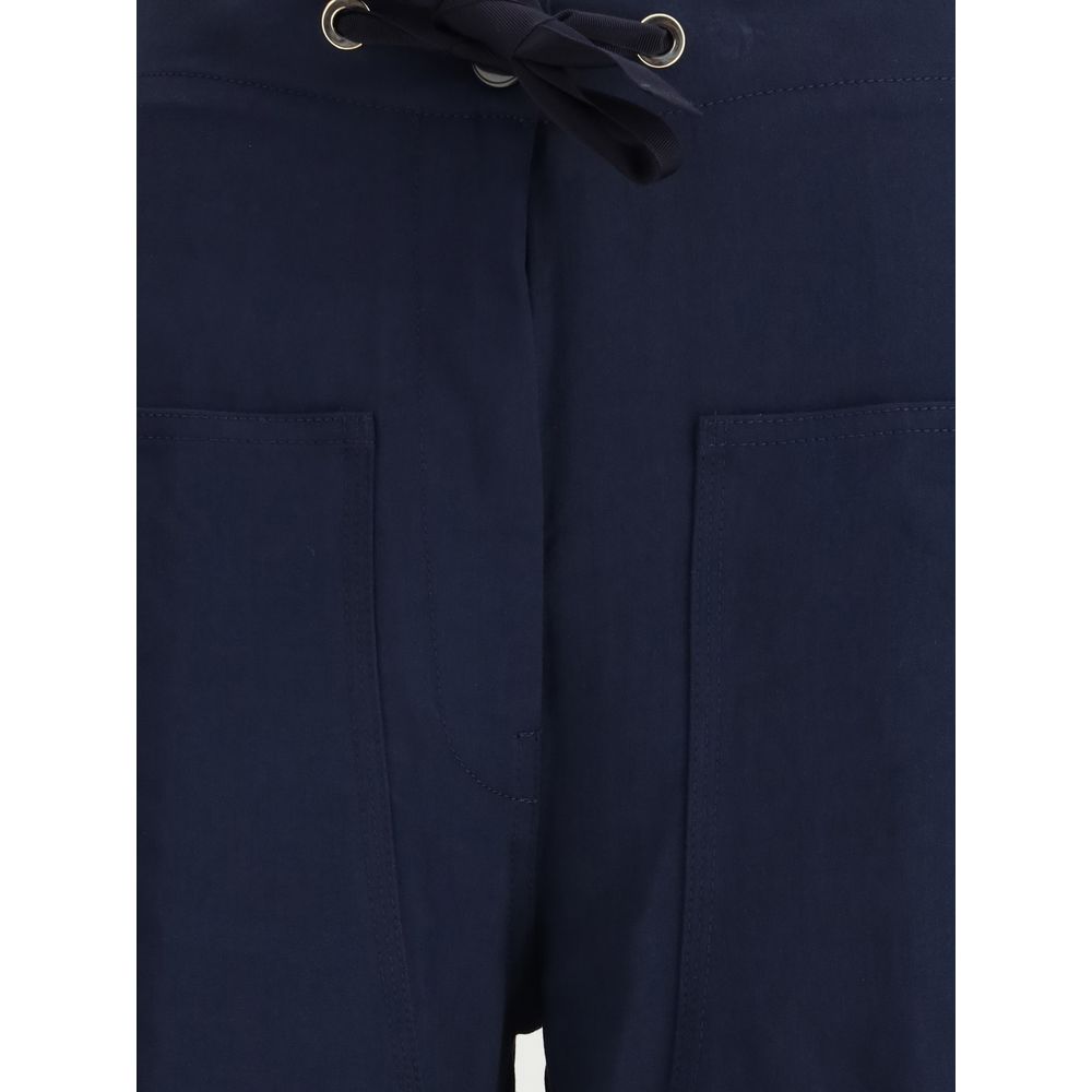 Forte_Forte Blue Cotton Casual Pants