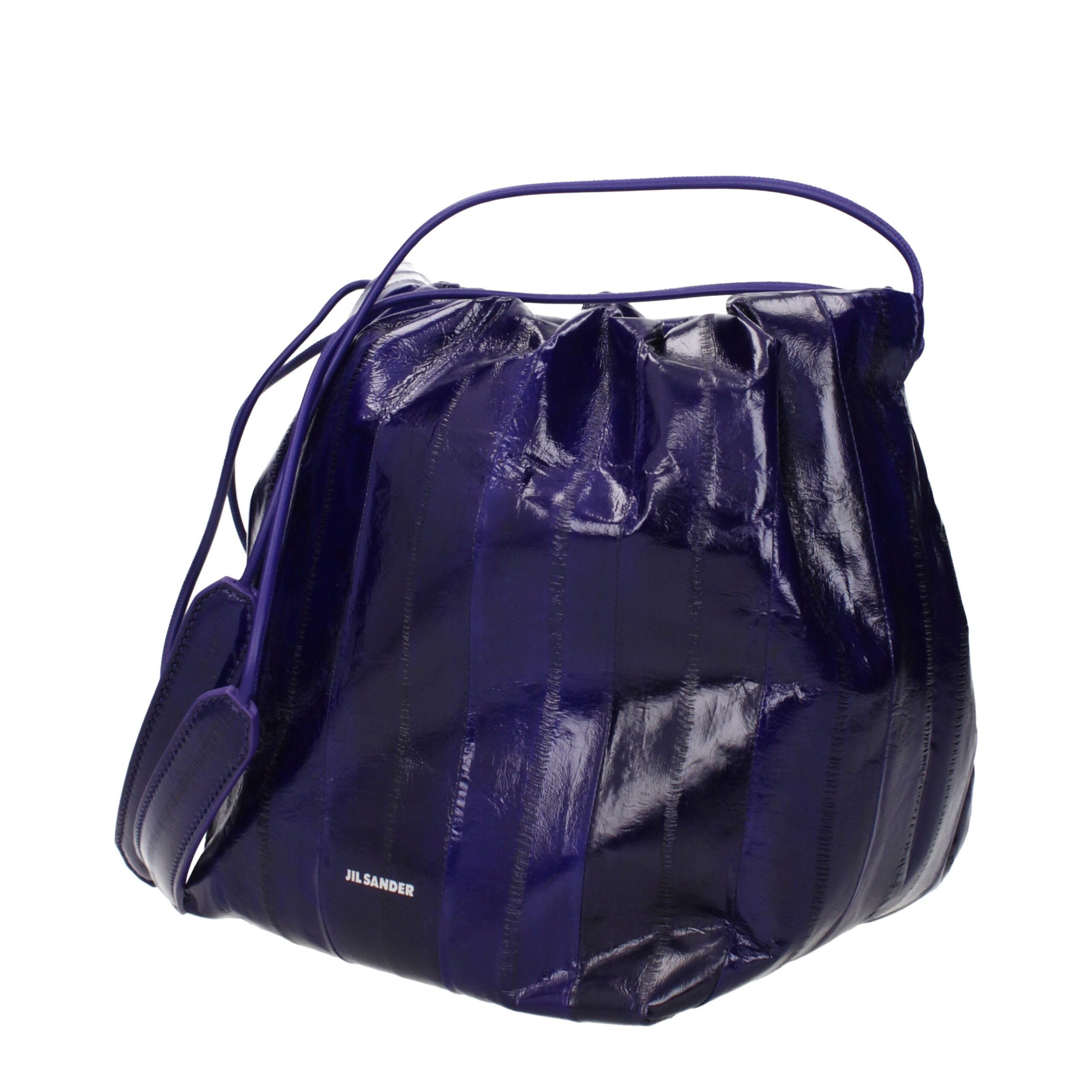 Jil Sander Purple Leather Shoulder Bag
