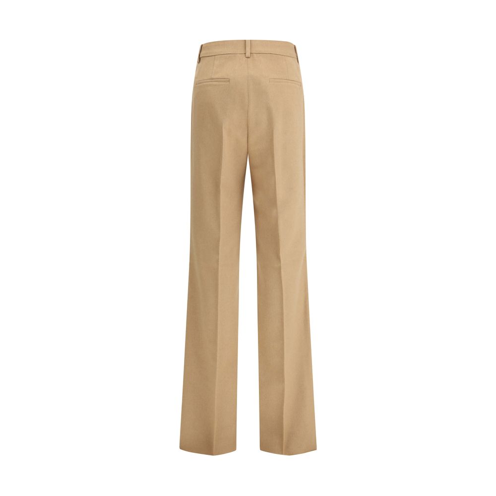 Max Mara Beige Camel Hair Casual Pants