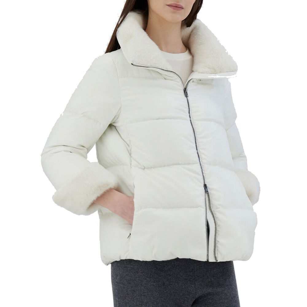 Herno White Polyamide Coat