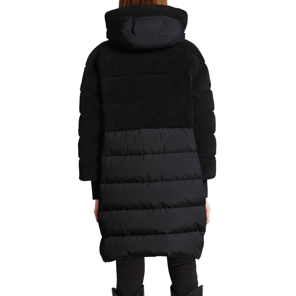 Herno Black Polyamide Coat