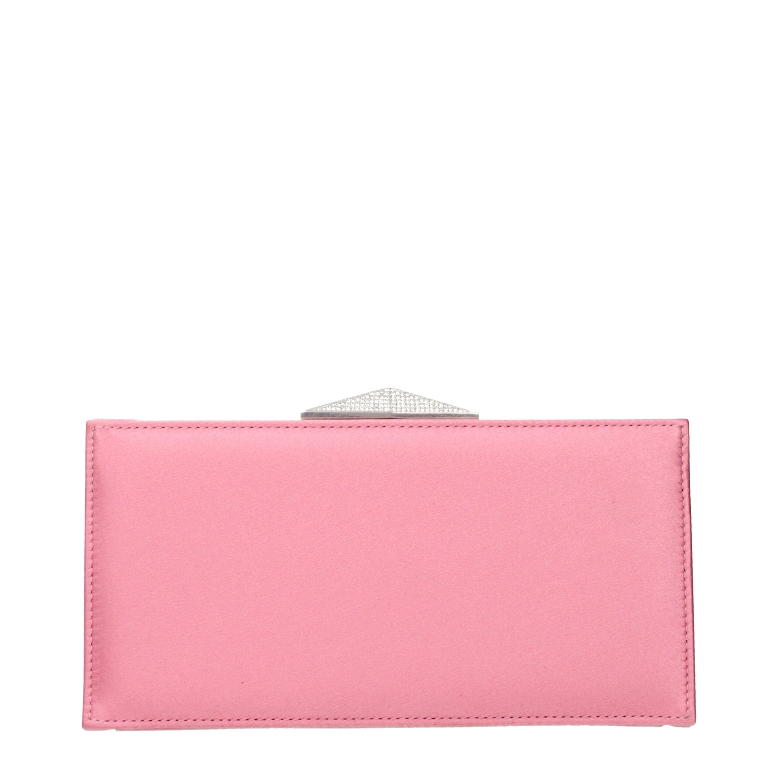 Jimmy Choo Pink Satin Clutch Bag