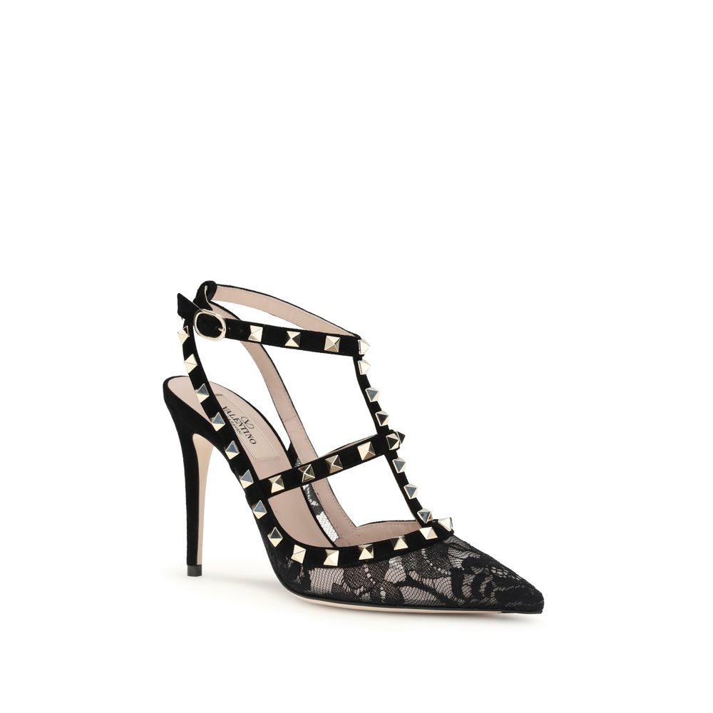 Valentino Garavani Black Fabric Pumps