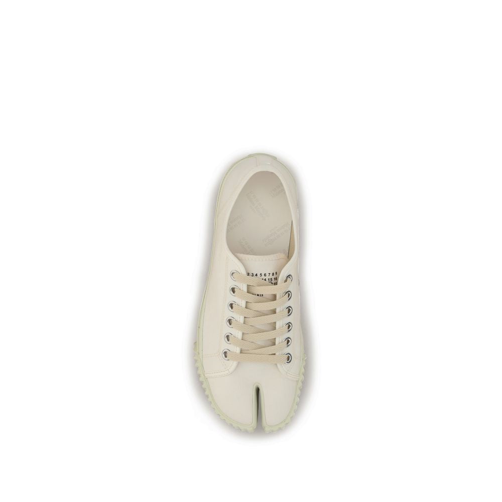 Margiela White Cotton Low Top Sneakers