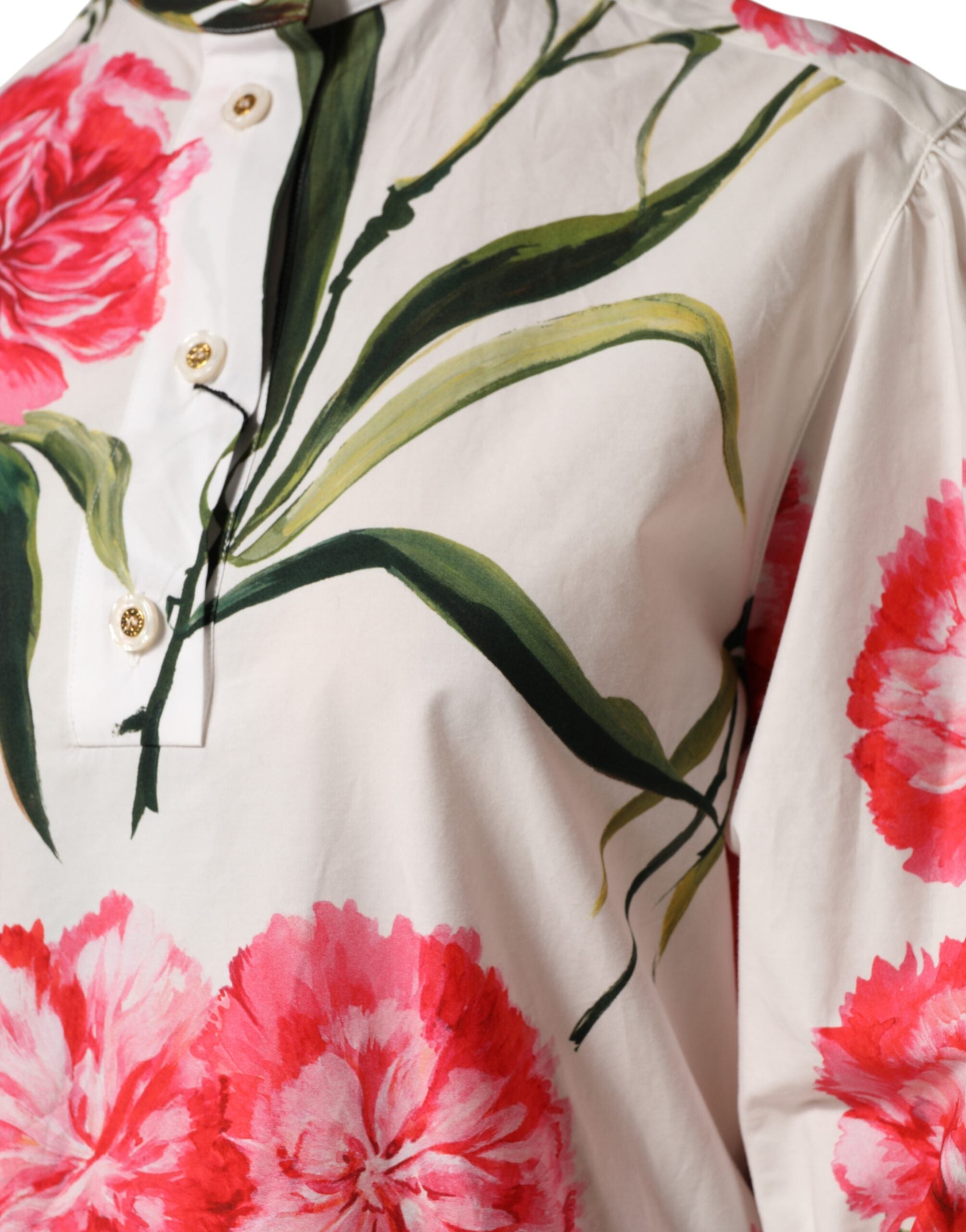 Dolce & Gabbana Multicolor Floral Long Sleeves Blouse Top