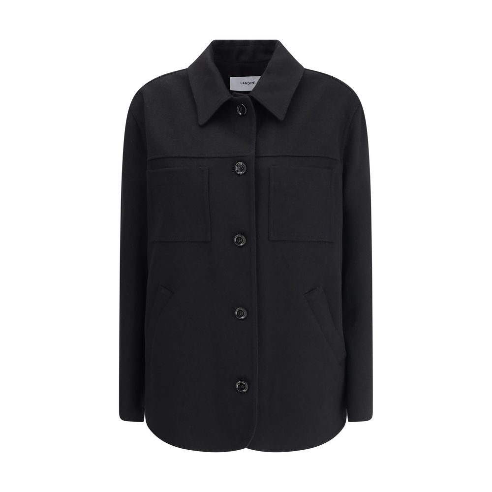 Lardini Black Fleece Wool Clothing