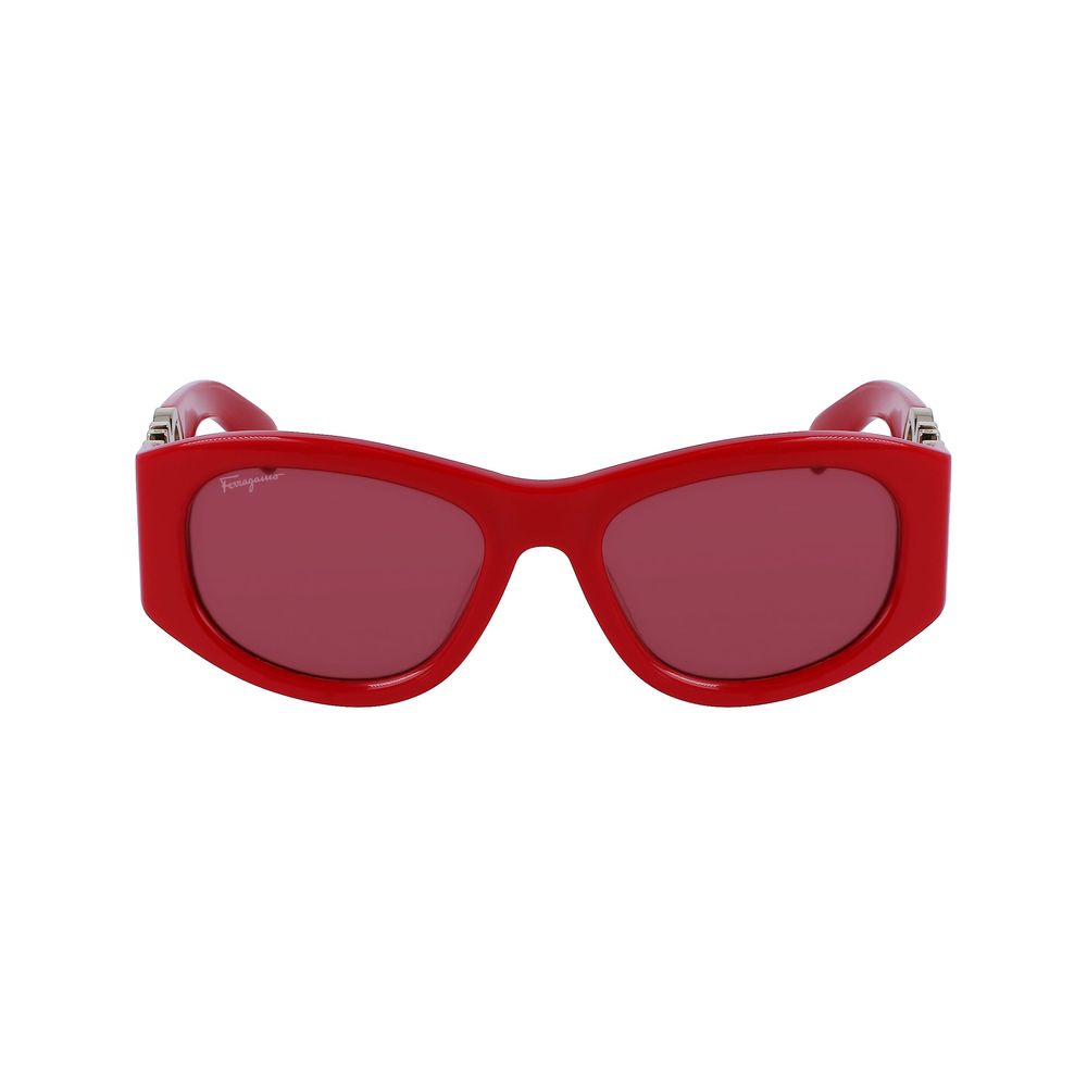 Ferragamo Red Acetate Sunglasses