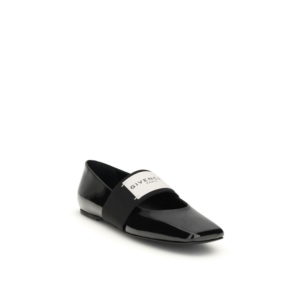 Givenchy Black Leather Ballet Flats