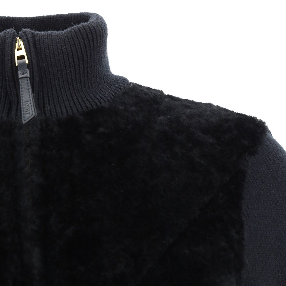 Loewe Black Lamb Fur Clothing