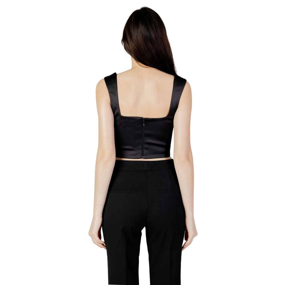 Silence Black Polyester Top