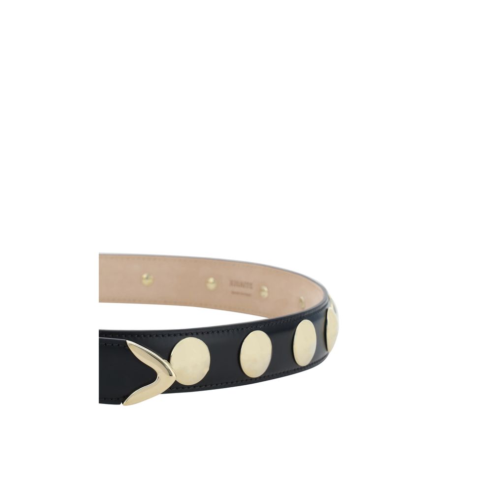 Khaite Black Calf Leather Bos Taurus Regular Belt