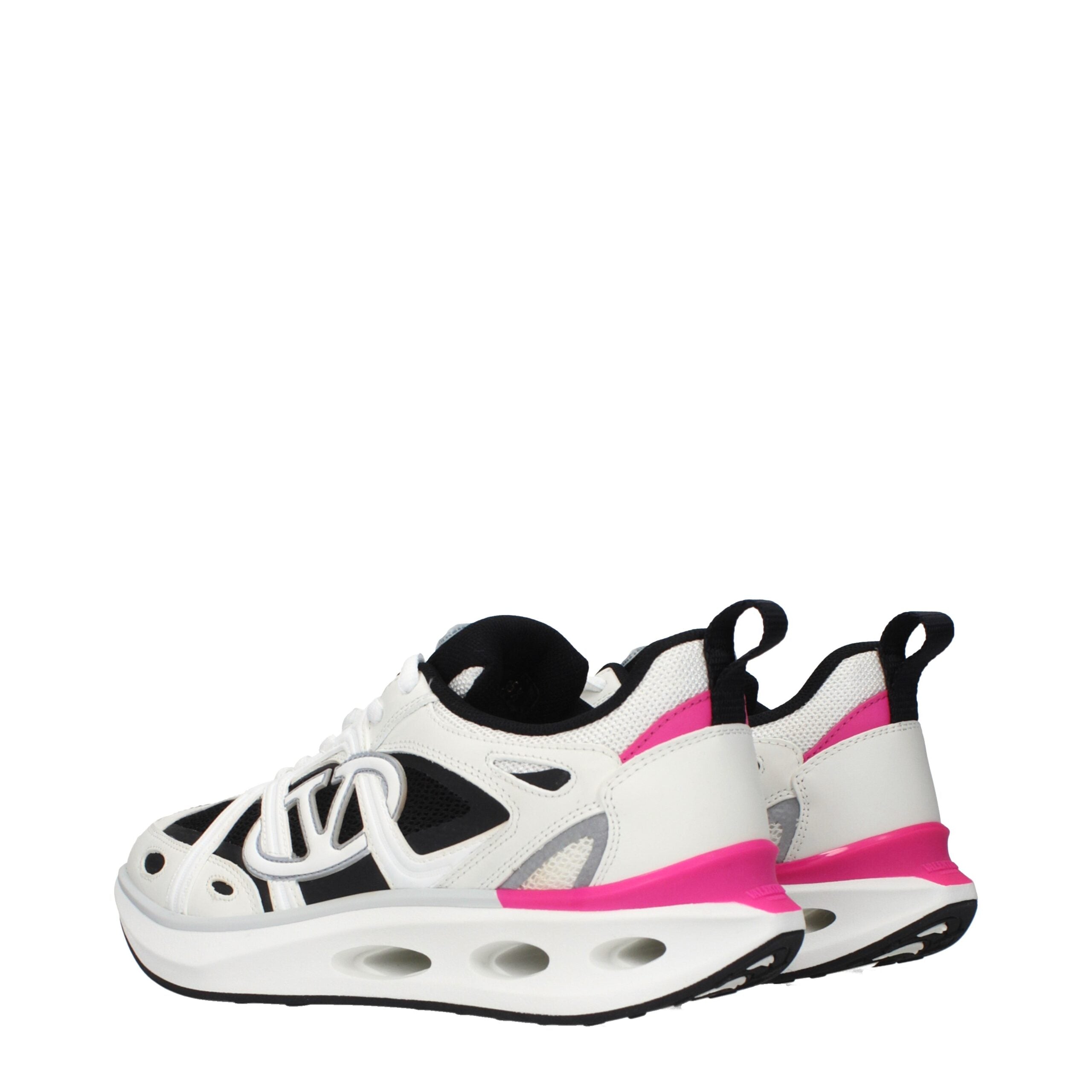 Valentino Garavani White Fabric Athletic Sneakers