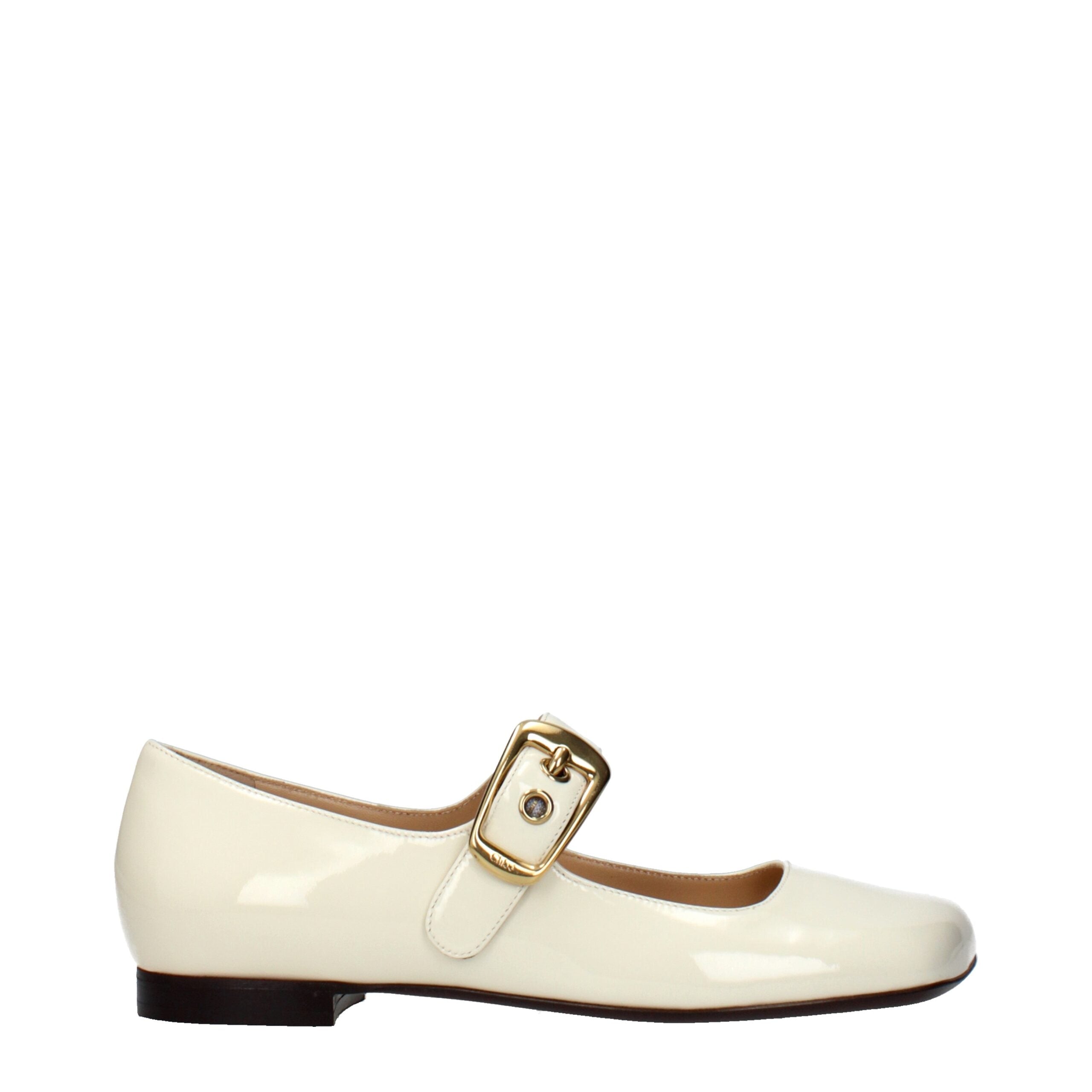 Chloé Beige Leather Ballet Flats