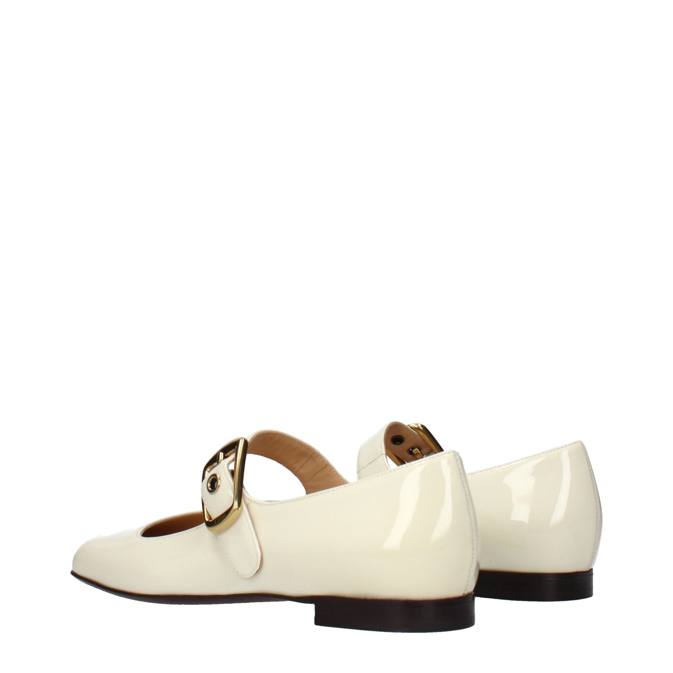 Chloé Beige Leather Ballet Flats