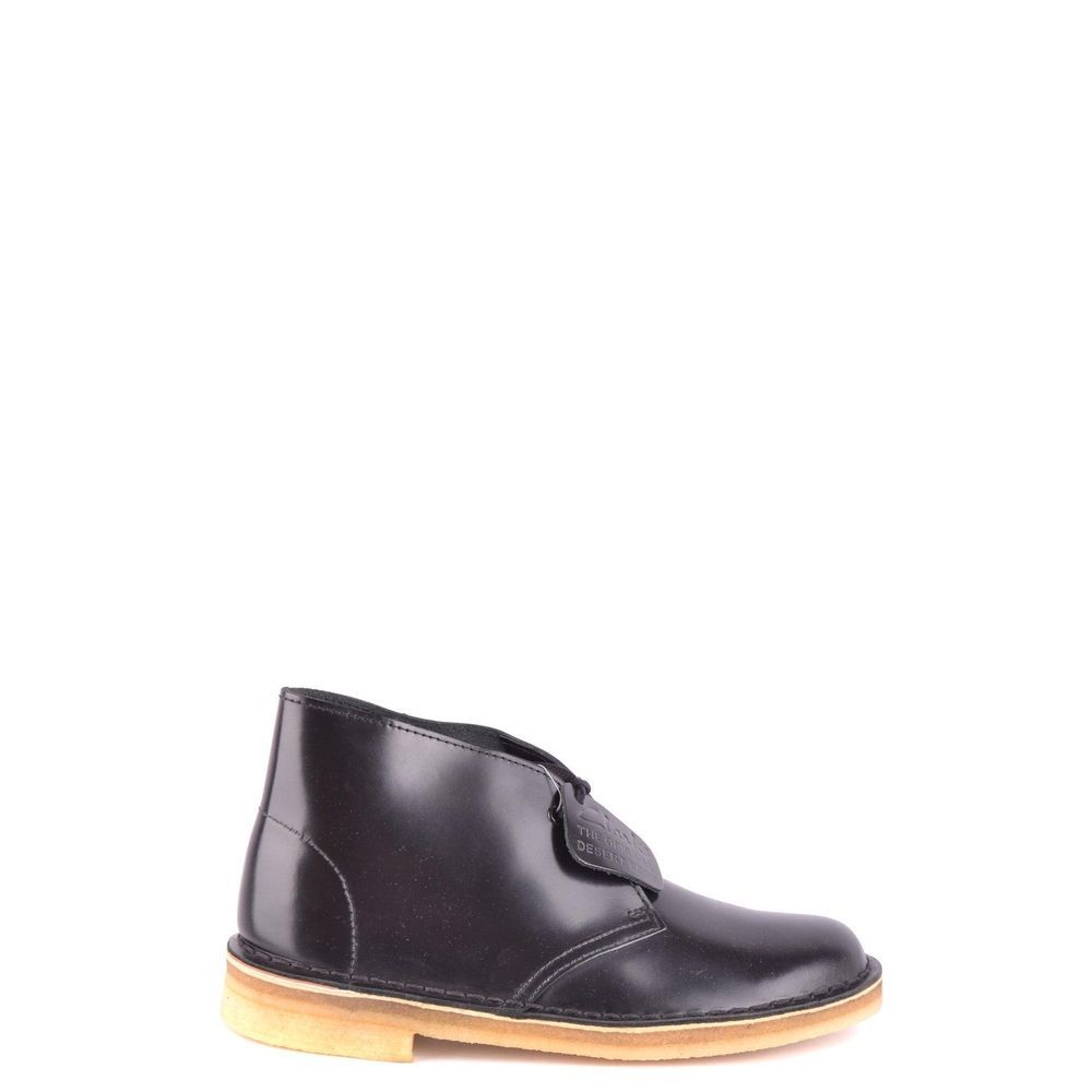 Clarks Black Leather Lace-Up Boots