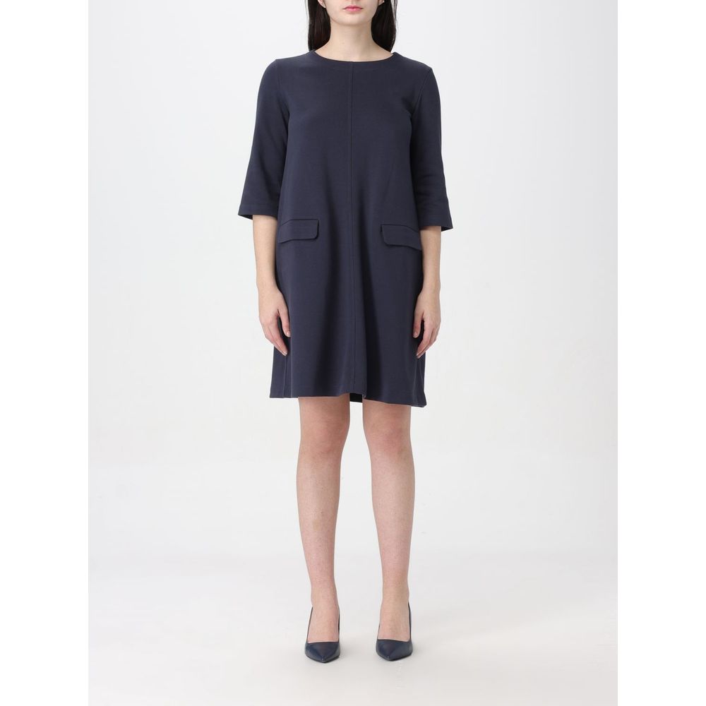 Max Mara Blue Cotton Casual Dress