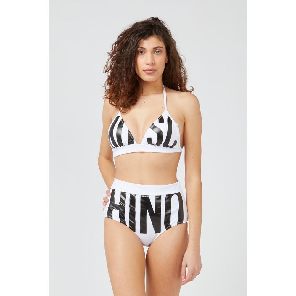 Moschino White Polyamide Swim Shorts