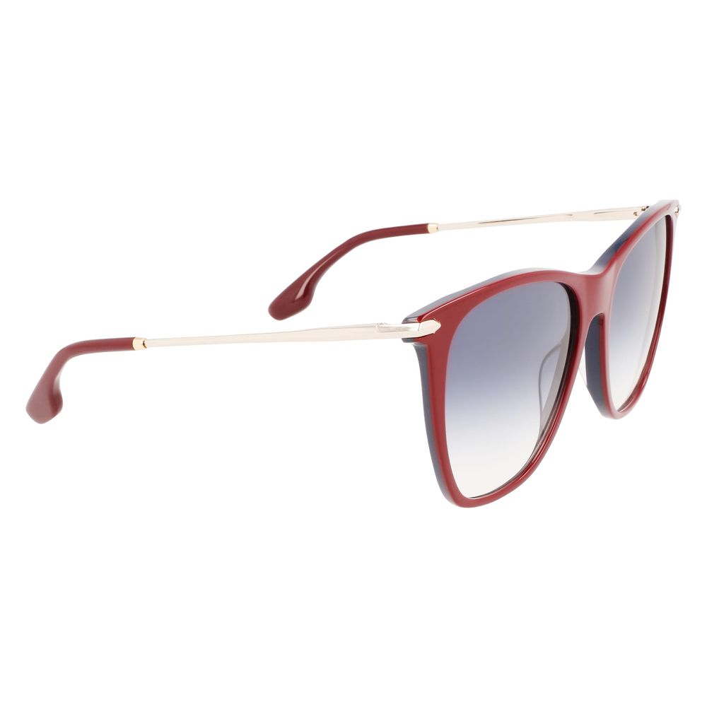 Victoria Beckham Burgundy Acetate Sunglasses