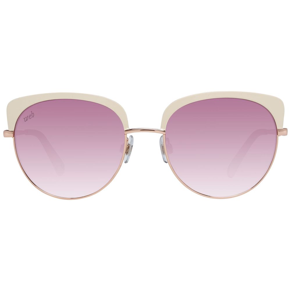 WEB EYEWEAR Rose Gold Metal Sunglasses