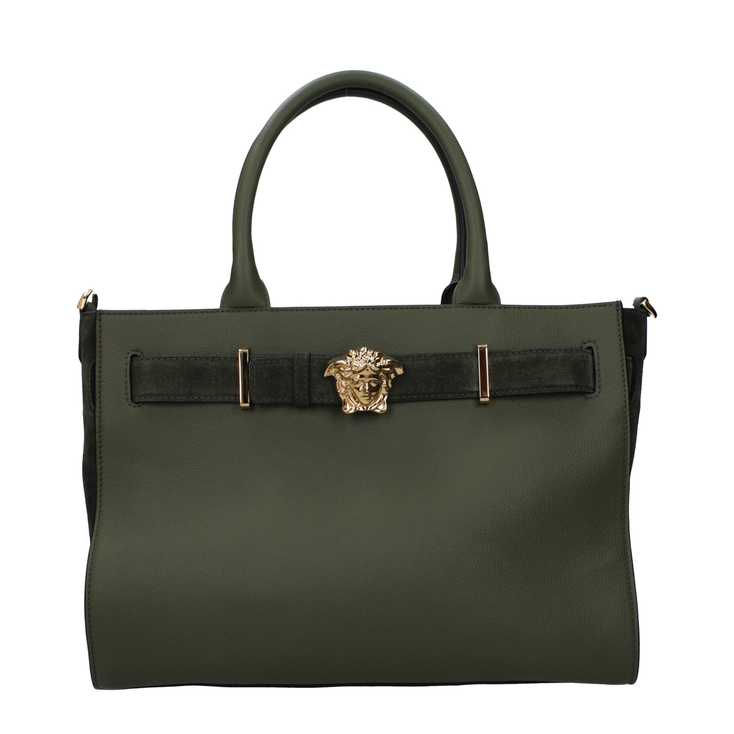 Versace Green Leather Handbag