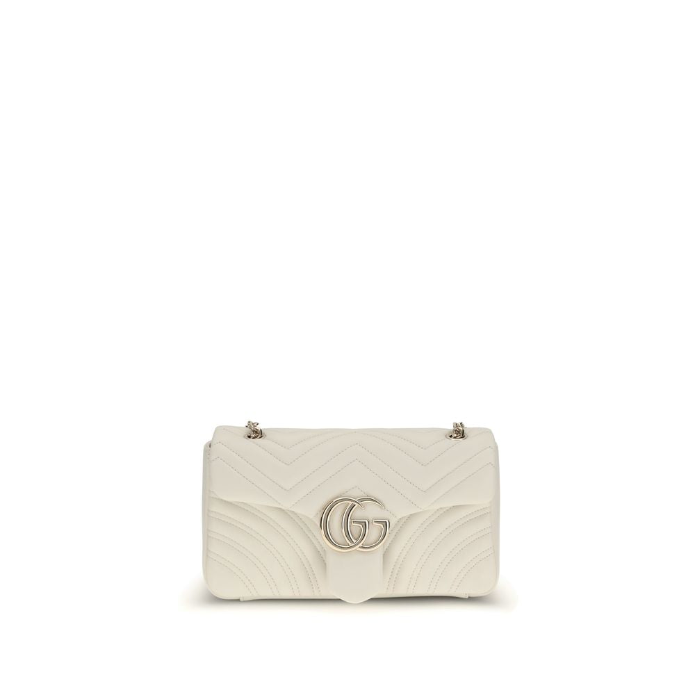 Gucci White Calf Leather Bos Taurus Shoulder Bag