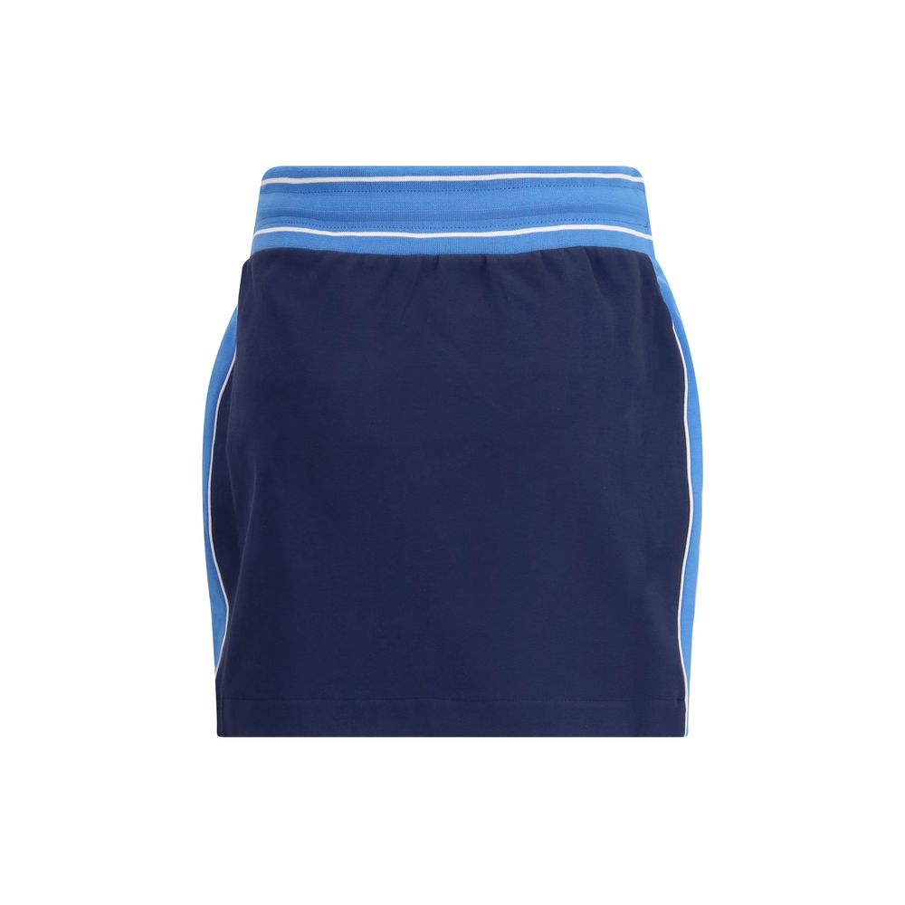 Casablanca Blue Cotton Mini Skirt