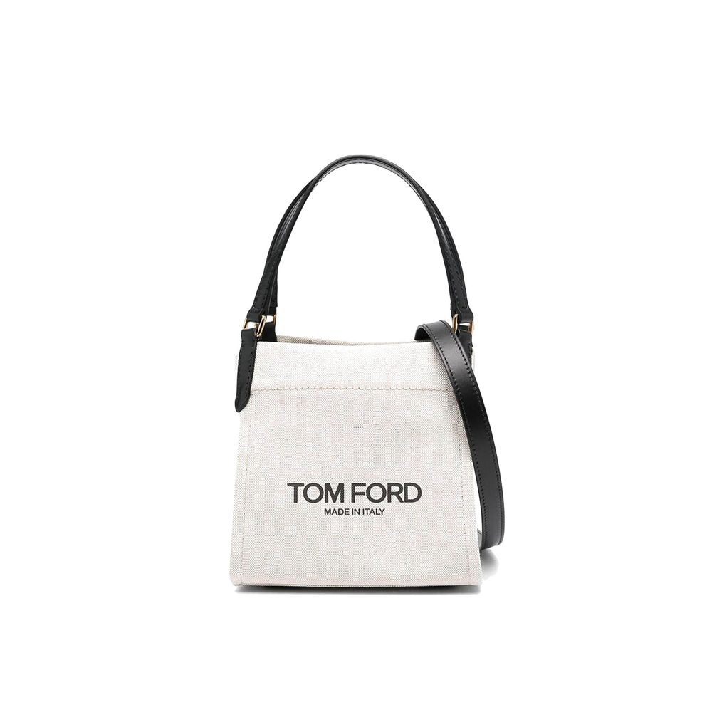 Tom Ford Beige Canvas Tote Bag