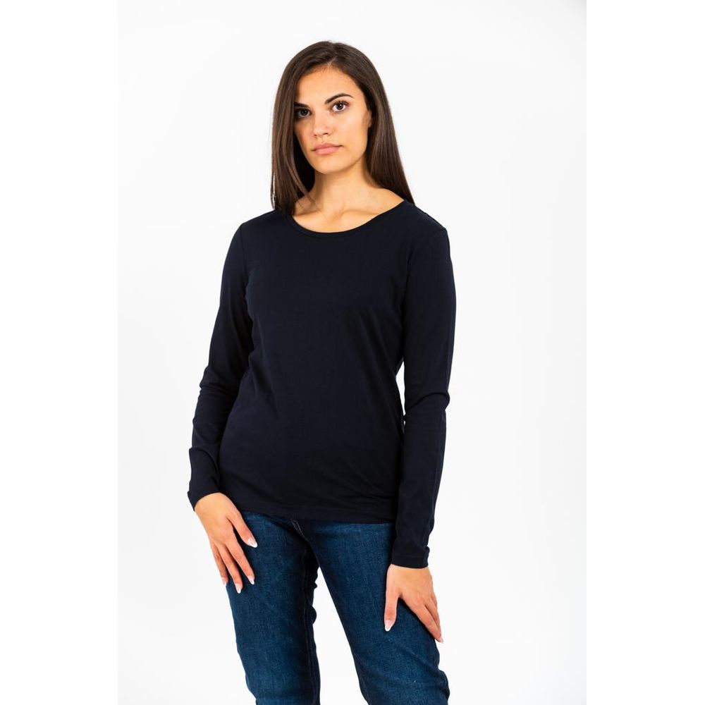 Gas Navy Blue Cotton Long Sleeve T-Shirt