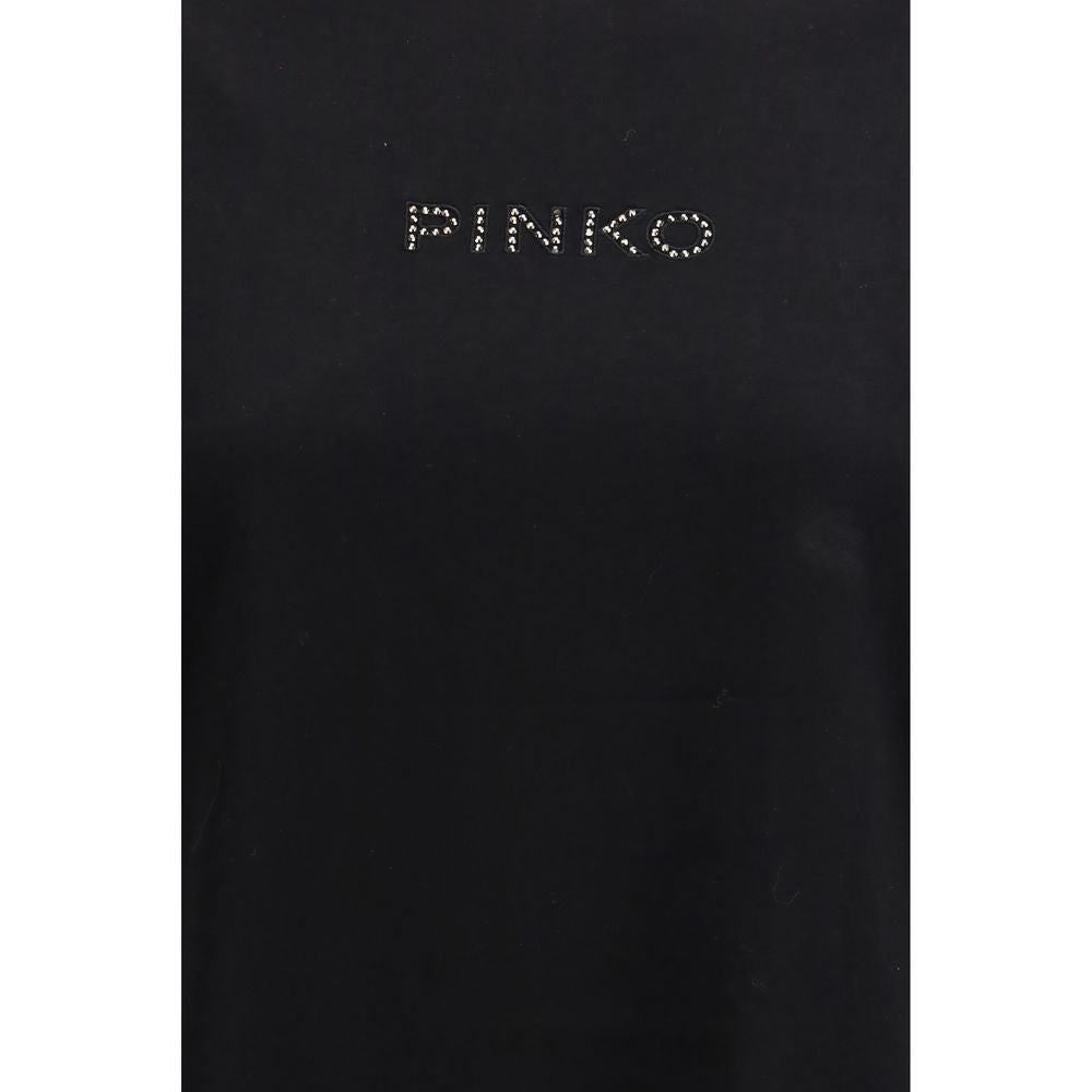 PINKO Black Cotton T-Shirt