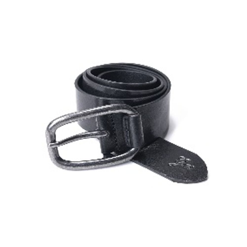 Gas Black Leather Regular Belt