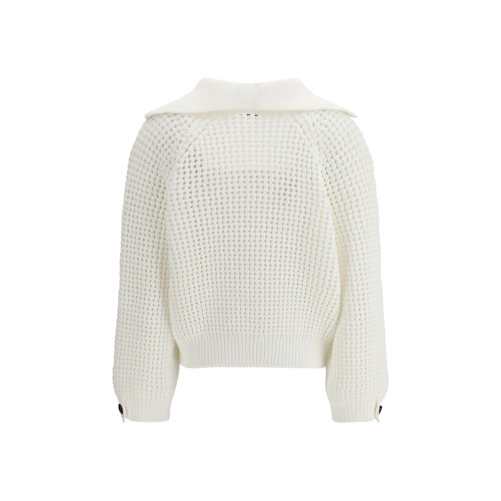 Brunello Cucinelli White Cotton Sweatshirt