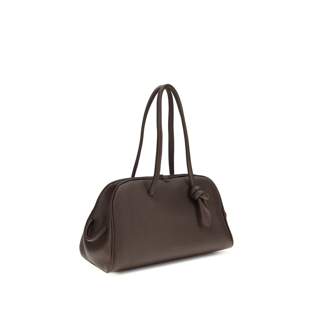 Jacquemus Brown Calf Leather Bos Taurus Shoulder Bag