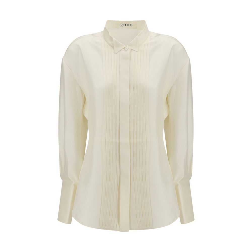 Rohe Cream Silk Dress Shirt