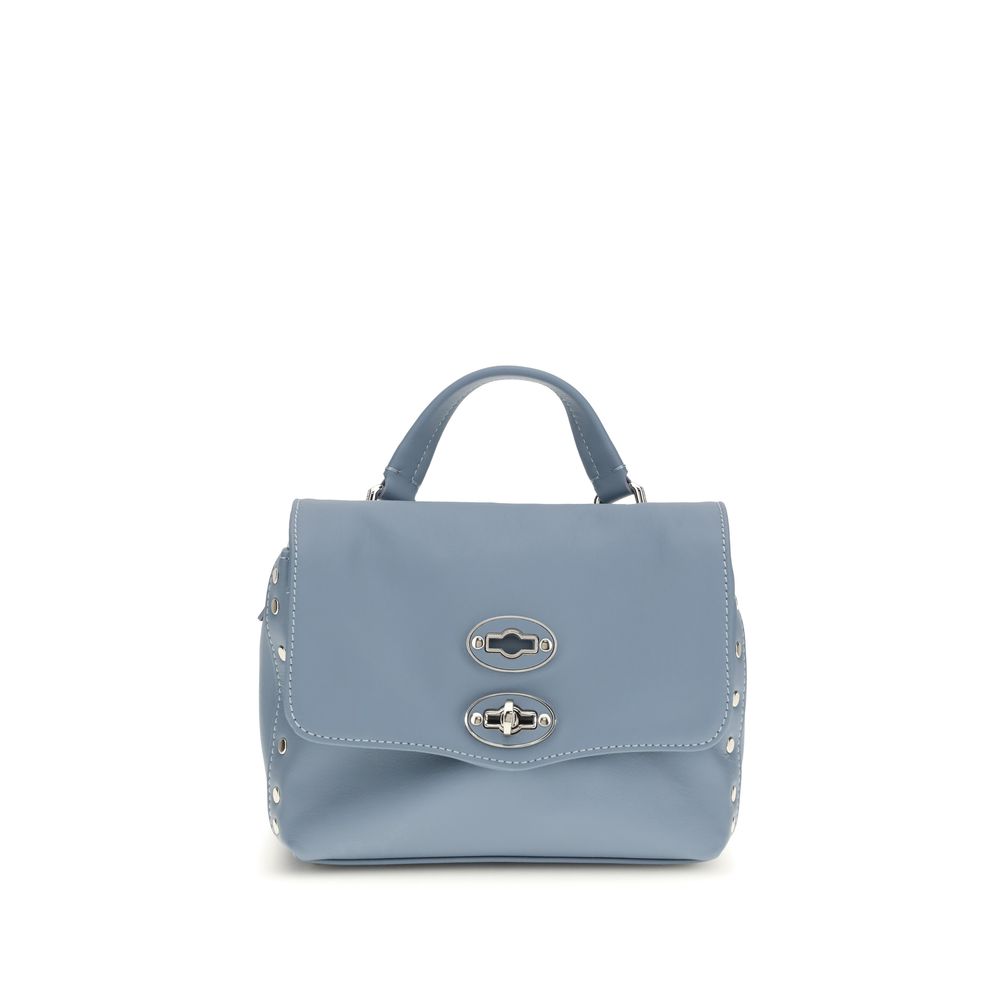 Zanellato Light Blue Calf Leather Bos Taurus Handbag