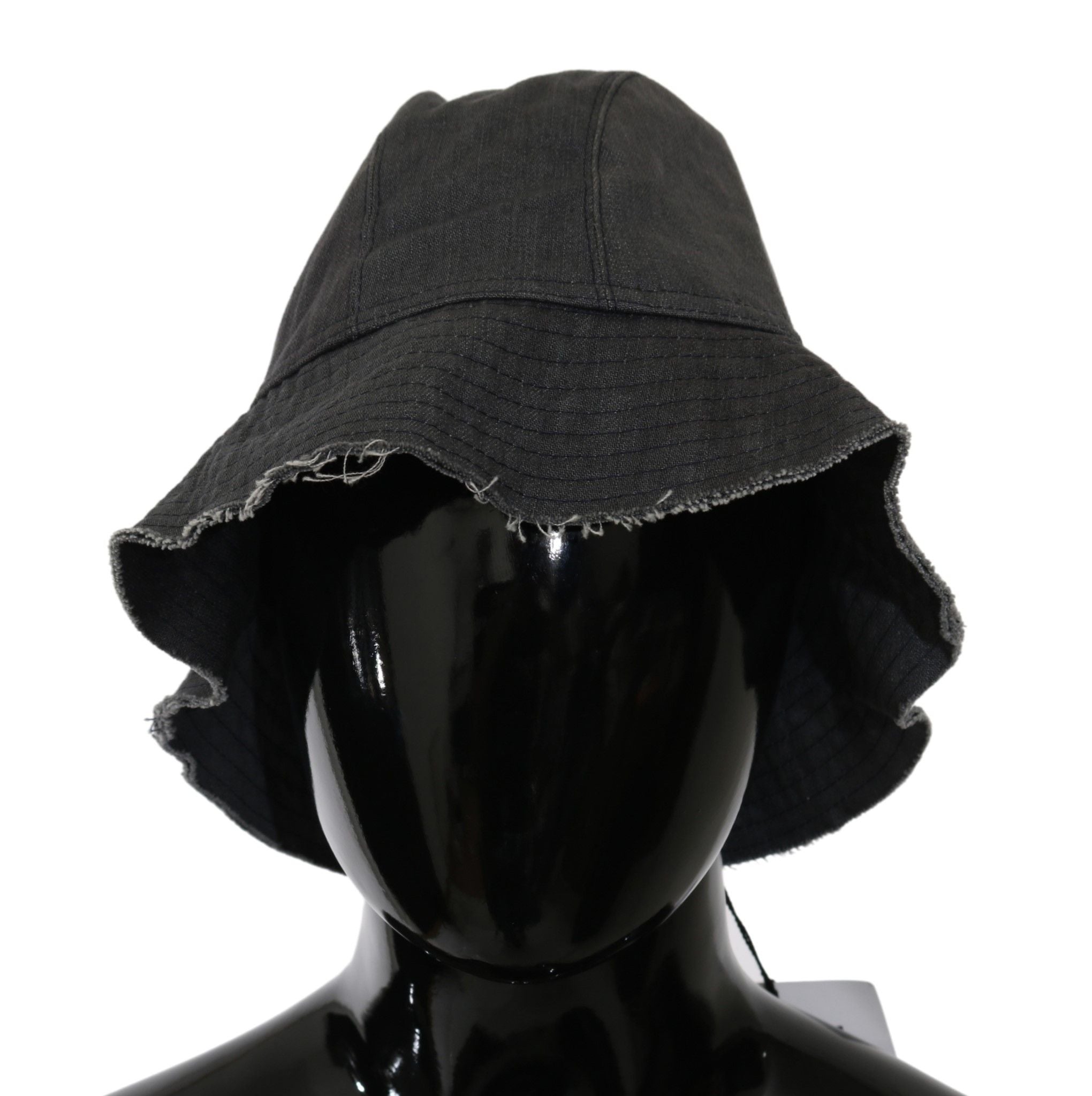 Costume National Black Washed Wide Brim Outdoor Bucket Hat