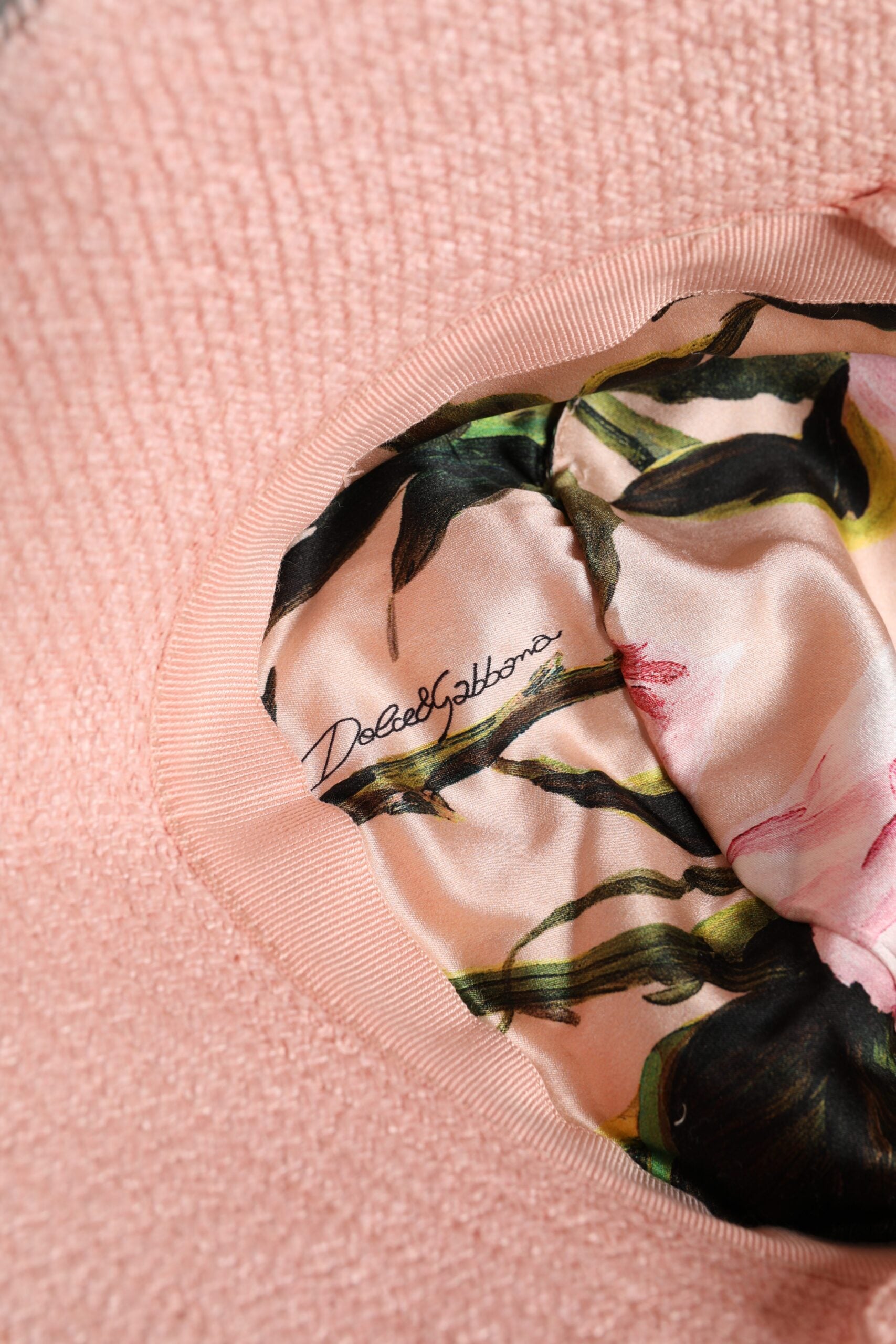 Dolce & Gabbana Pink Cotton Wide Brim Bucket Hat