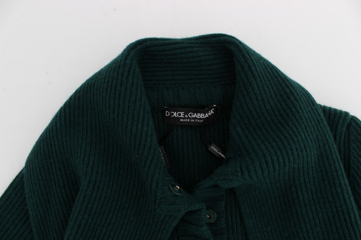 Dolce & Gabbana Green Knitted Cashmere Cardigan