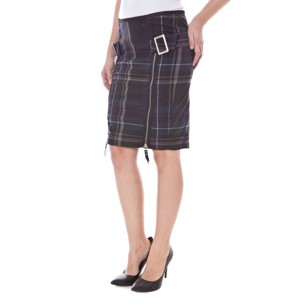 Datch Blu Polyester Women Skirt