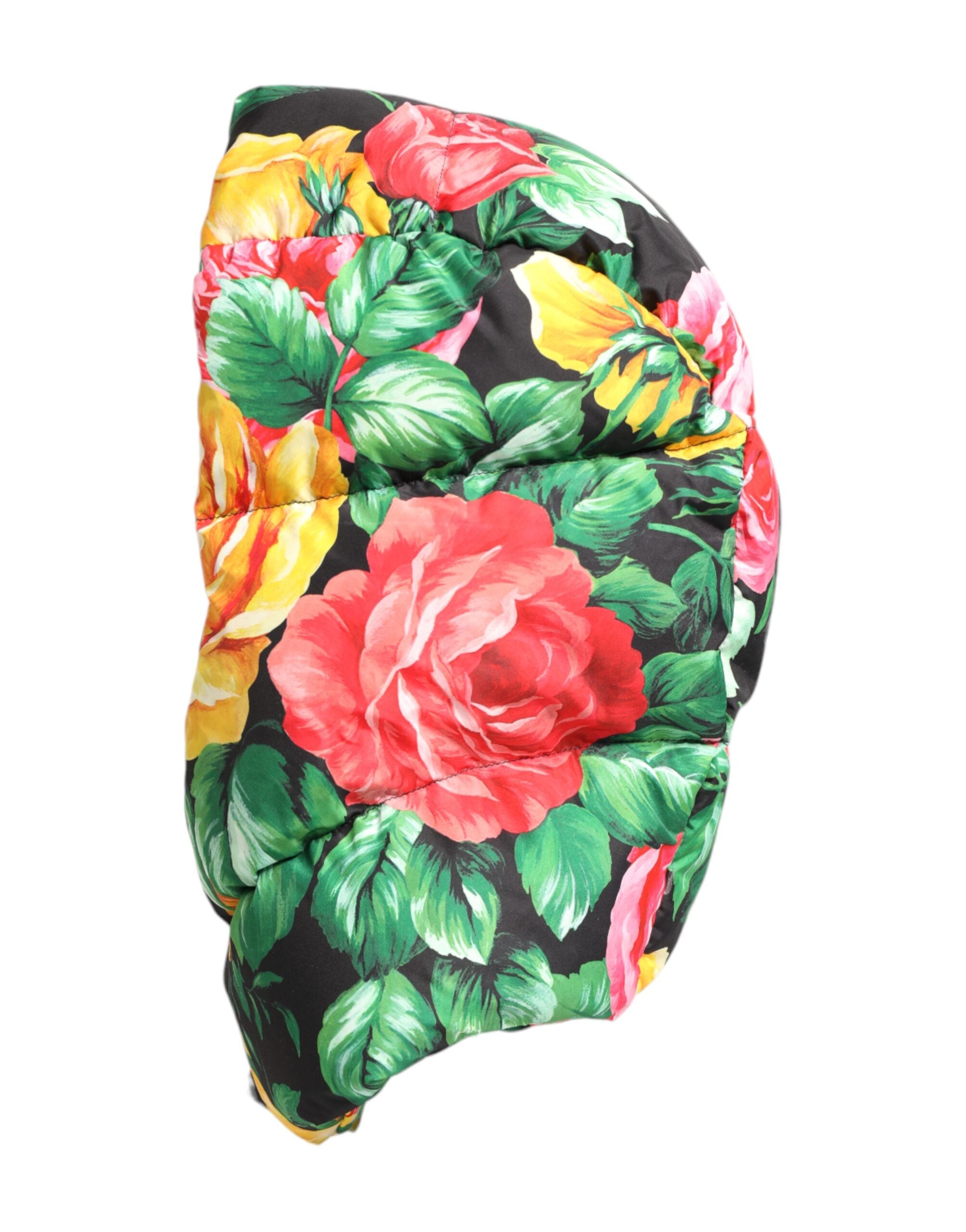 Dolce & Gabbana Multicolor Floral Print Whole Head Wrap Hat