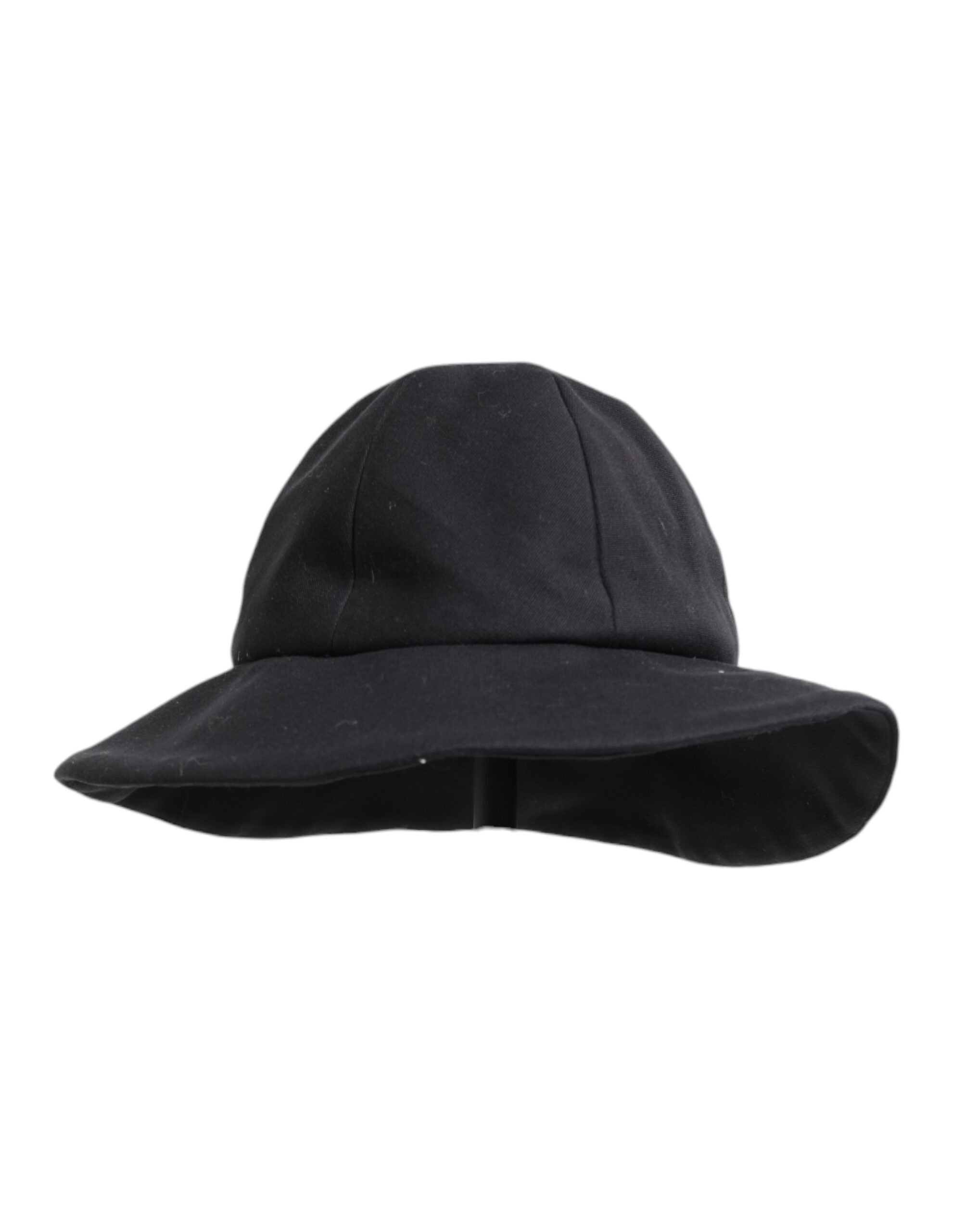 Dolce & Gabbana Black Cotton Wide Brim Bucket Hat