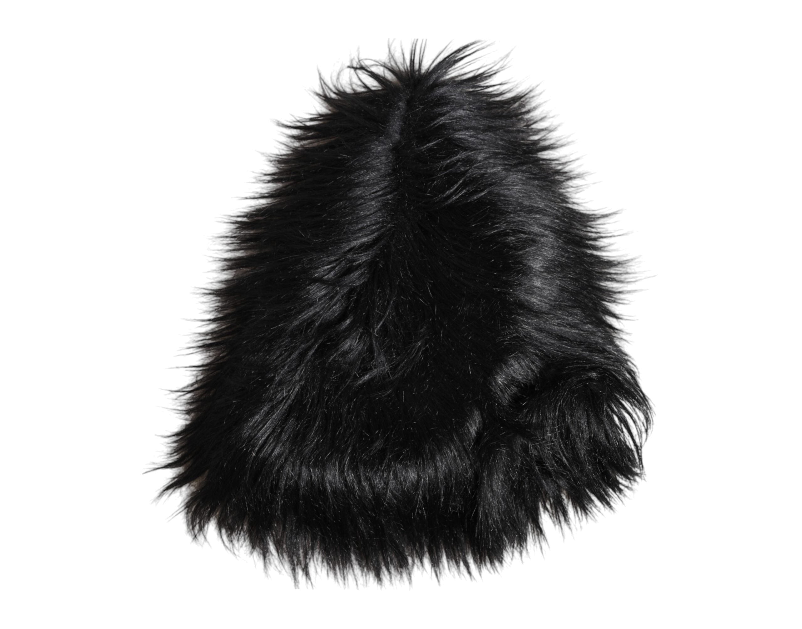 Dolce & Gabbana Black Acrylic Fur Womens Bucket Hat