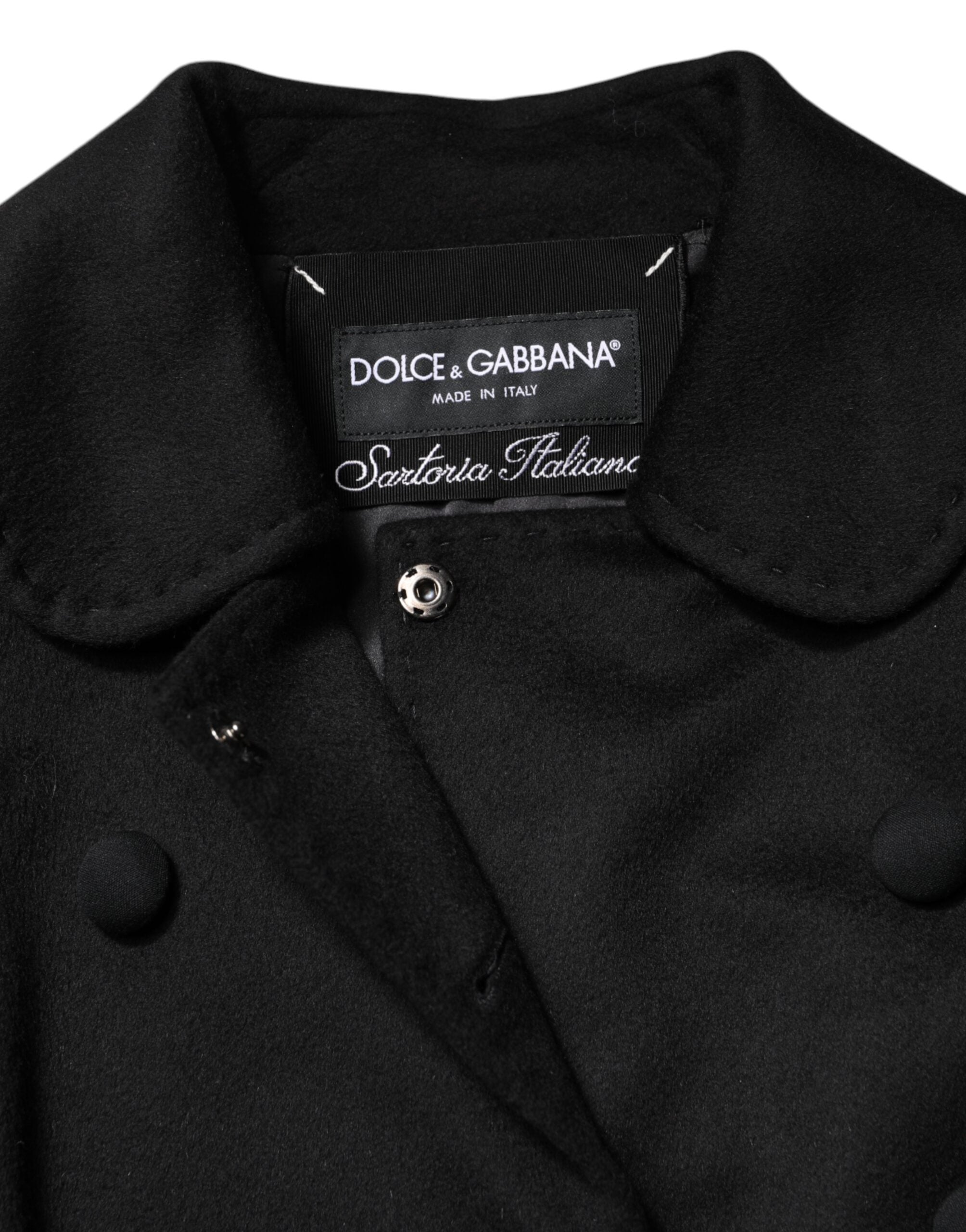 Dolce & Gabbana Black Wool Sartoria Italiano Blazer Jacket