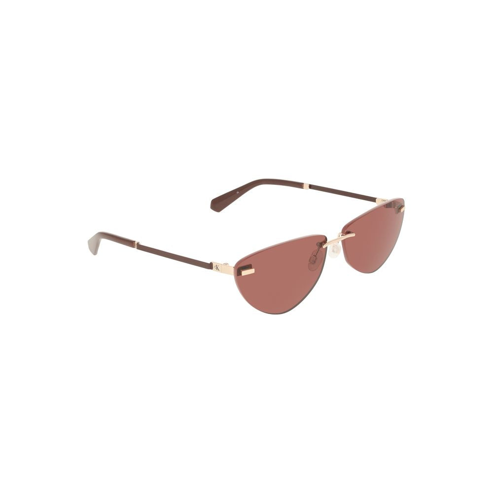 Calvin Klein Pink Metal Women Sunglass