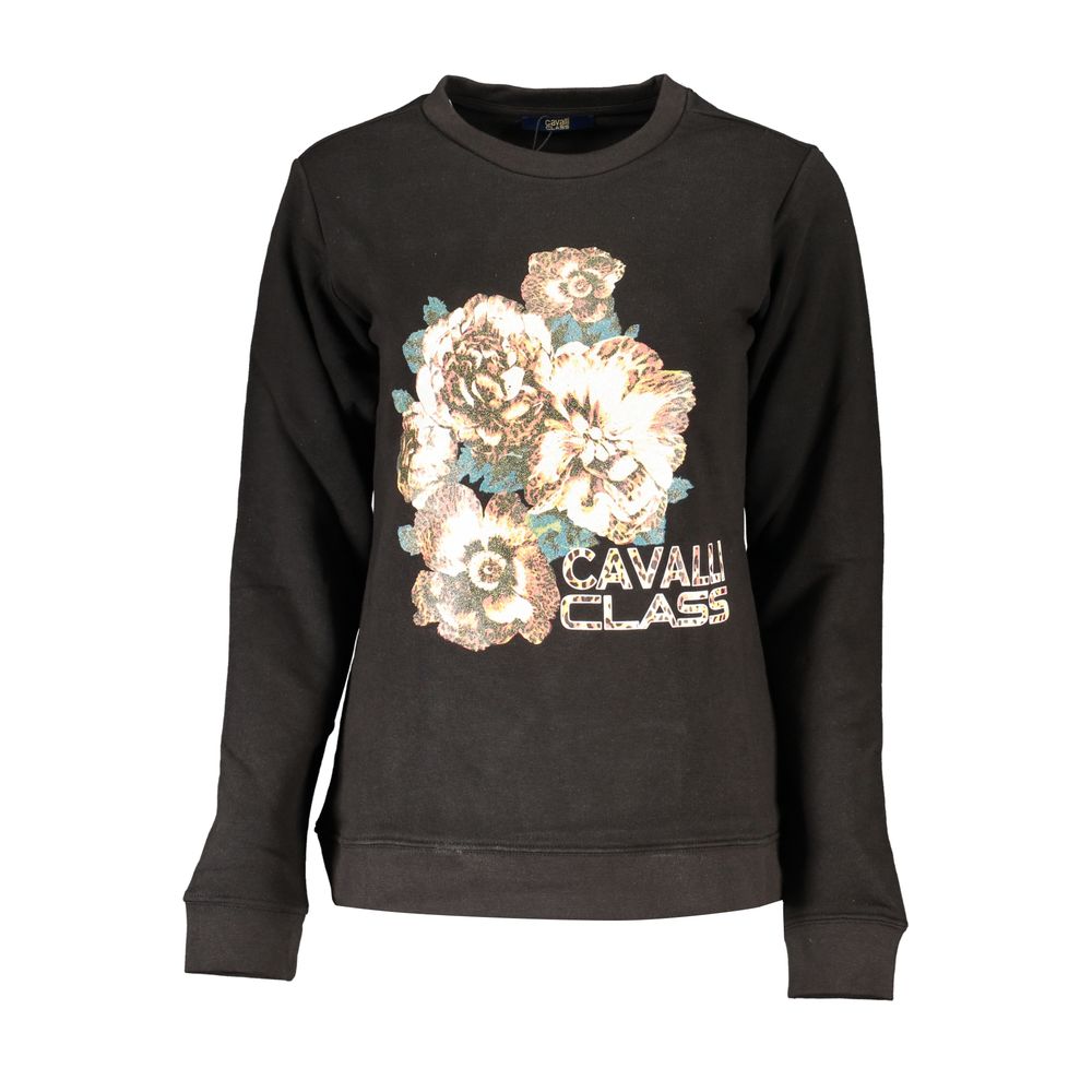 Cavalli Class Black Cotton Women Sweatshirt