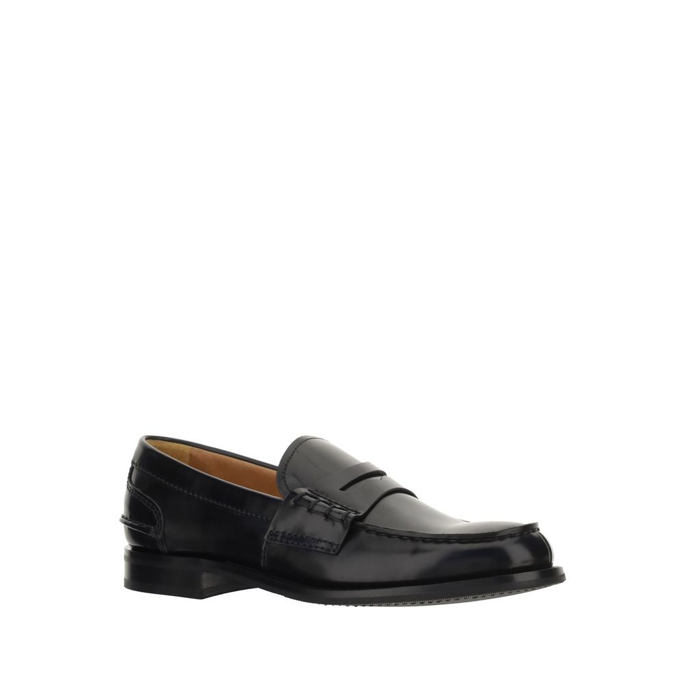 Church's Black Calf Leather Bos Taurus Slip-On Loafers