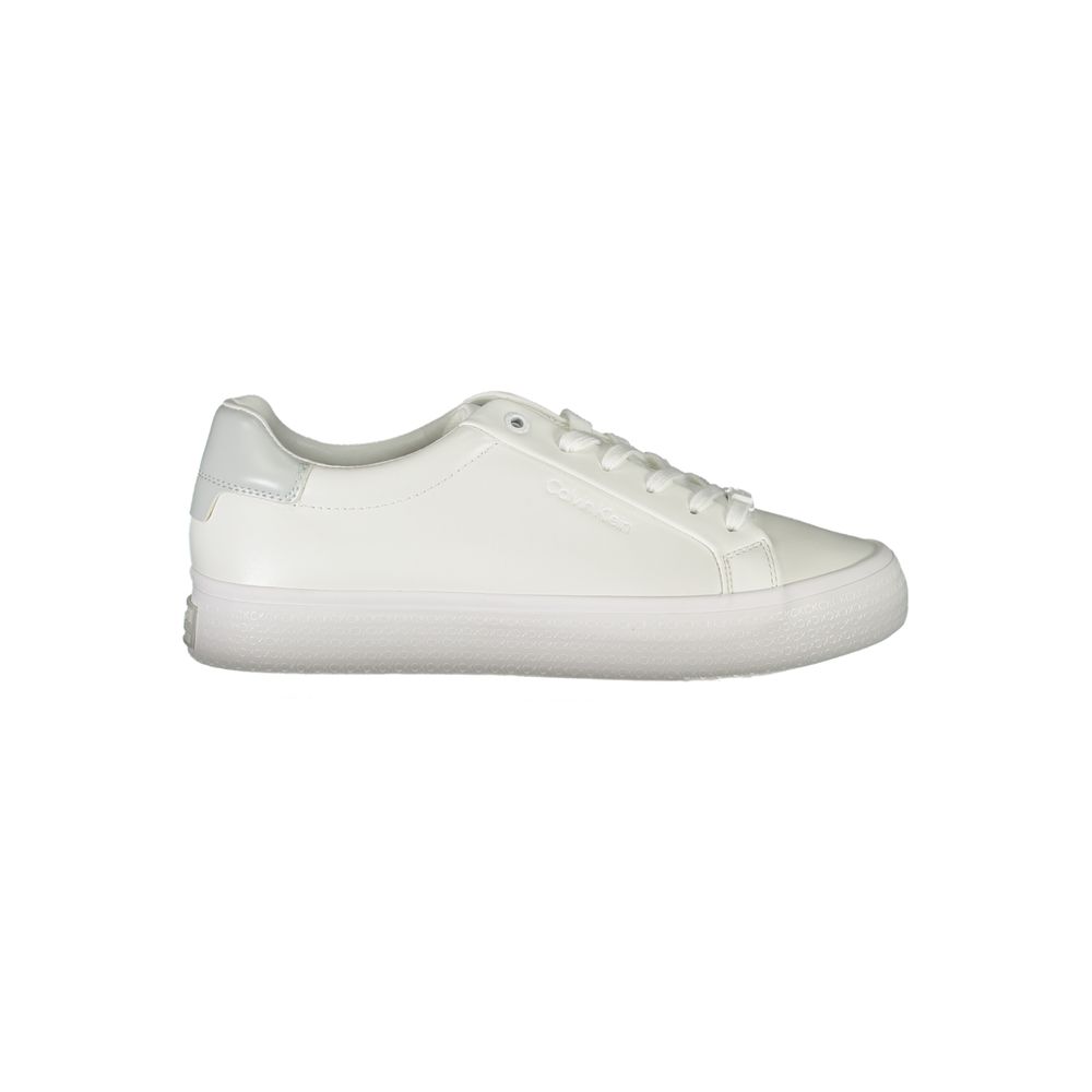 Calvin Klein Bianco Pelle Women Sneaker